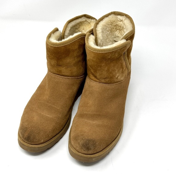 UGG KRISTIN CLASSIC SLIM CHESTNUT SUEDE WEDGE - Picture 4 of 10